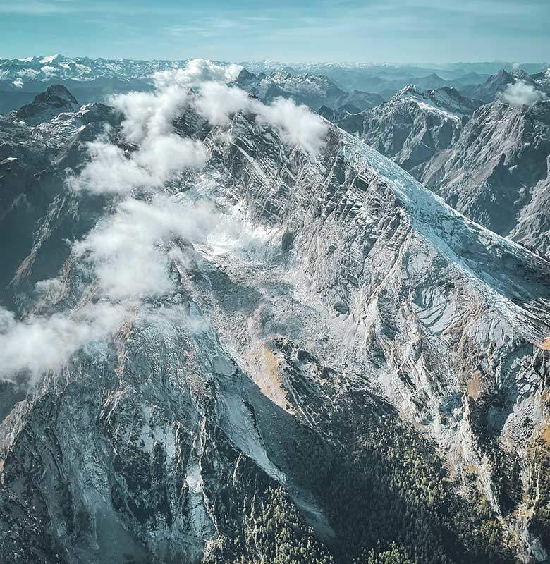 Luftaufnahme Watzmann im Berchtesgadener Land